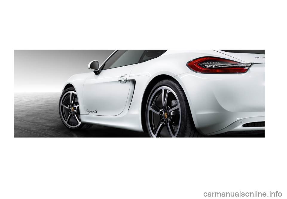 PORSCHE CAYMAN EXCLUSIVE 2014 2.G Information Manual Exclusive Cayman • Ultimate personalisation
WSL91601000220 EN/ WW 
