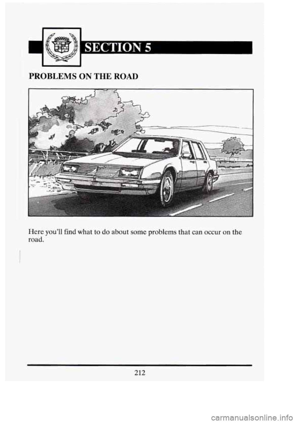 CADILLAC FLEETWOOD 1994  Owners Manual PROBLEMS ON THE ROAD 
1 
212 
n 
n 
UI 
-  