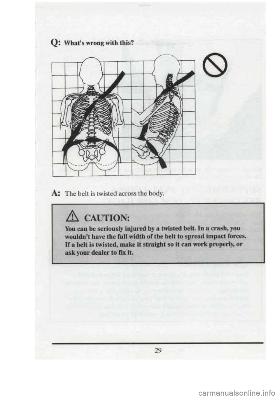 CADILLAC FLEETWOOD 1994  Owners Manual 29  