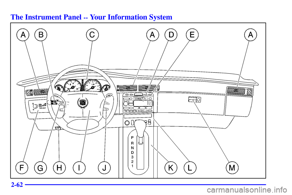 CADILLAC ELDORADO 2001 10.G Owners Manual 2-62
The Instrument Panel -- Your Information System 