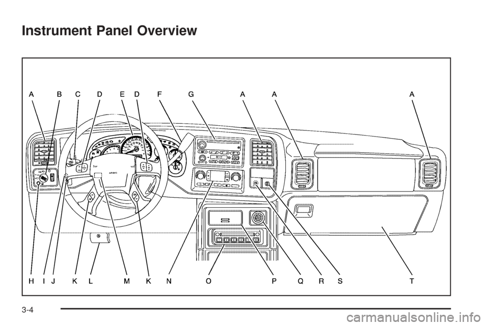 CADILLAC ESCALADE ESV 2005 2.G Owners Manual Instrument Panel Overview
3-4 