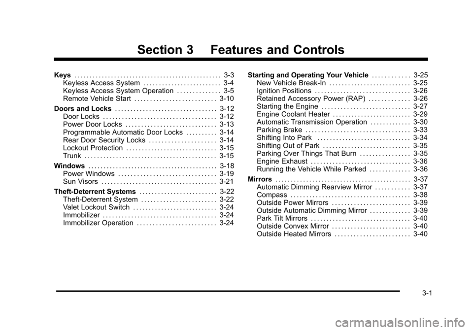 CADILLAC STS 2010 1.G Owners Manual 