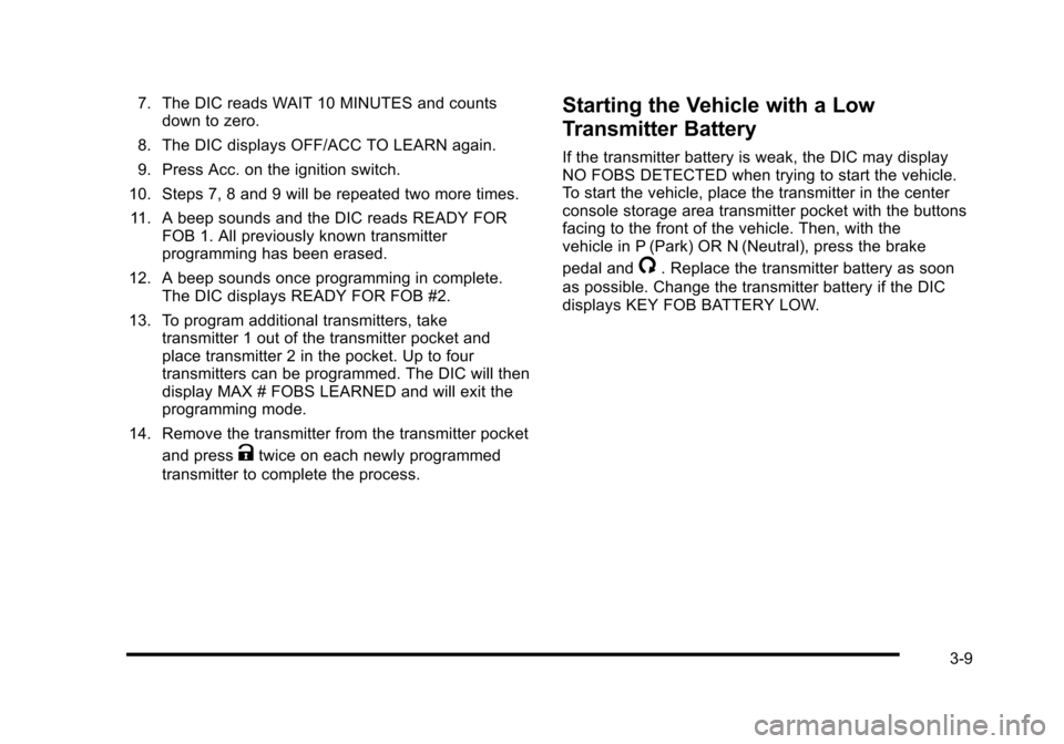 CADILLAC STS 2010 1.G Owners Manual 