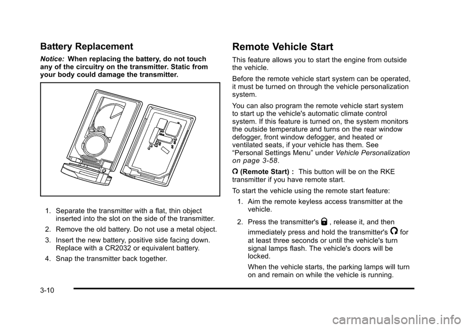 CADILLAC STS 2010 1.G Owners Manual 