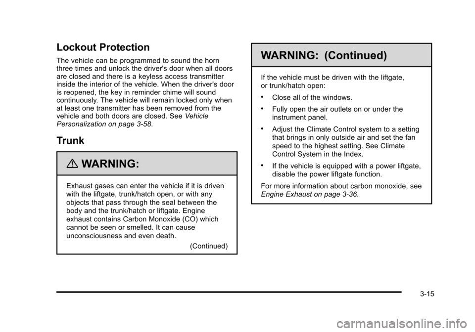 CADILLAC STS 2010 1.G Owners Manual 
