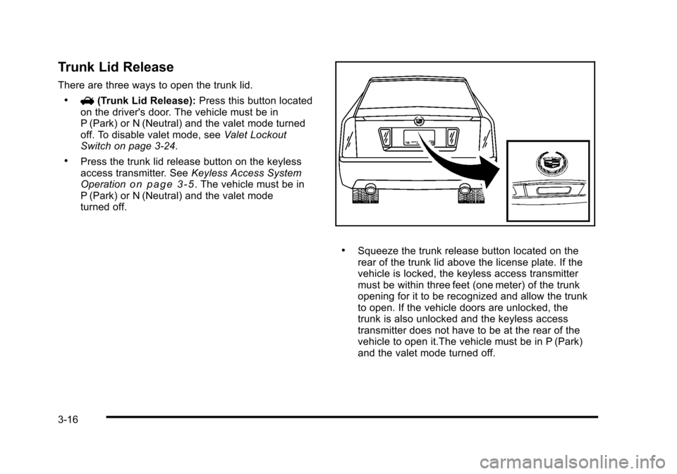 CADILLAC STS 2010 1.G Owners Manual 