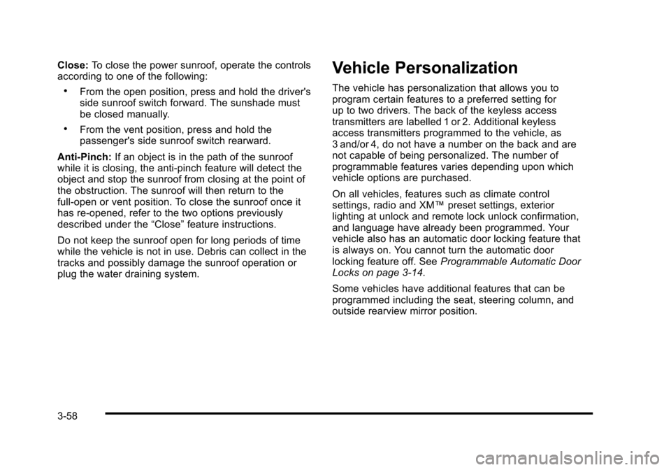 CADILLAC STS 2010 1.G Owners Manual 