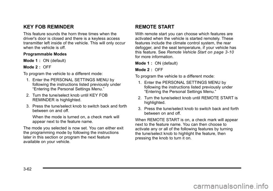 CADILLAC STS 2010 1.G Owners Manual 