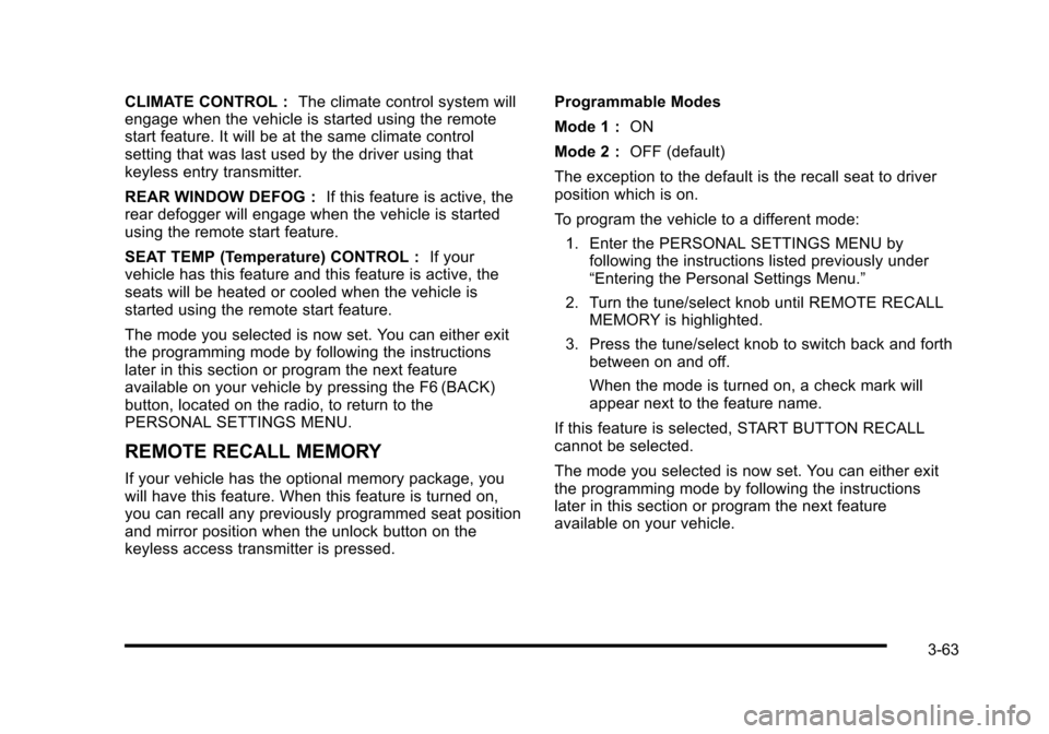 CADILLAC STS 2010 1.G Owners Manual 