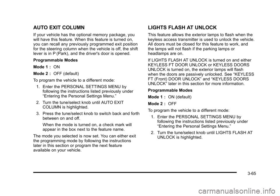 CADILLAC STS 2010 1.G Owners Manual 