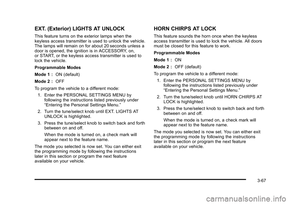 CADILLAC STS 2010 1.G Owners Manual 