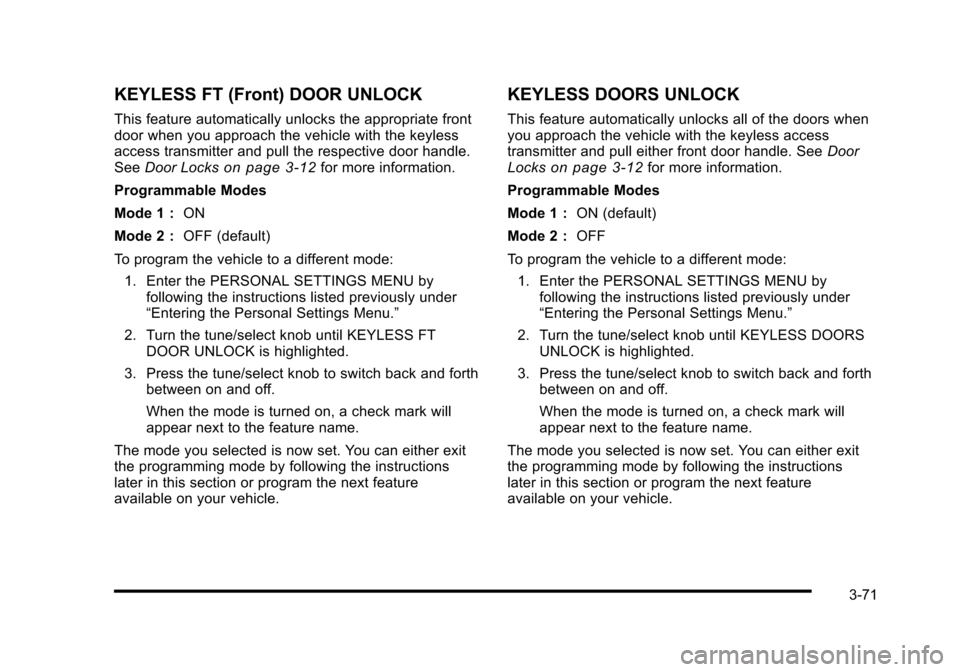 CADILLAC STS 2010 1.G Owners Manual 