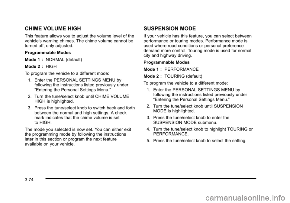 CADILLAC STS 2010 1.G Owners Manual 
