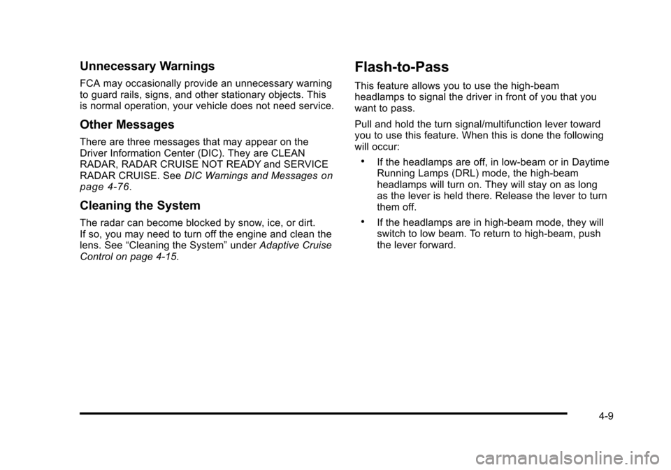 CADILLAC STS 2010 1.G Owners Manual 