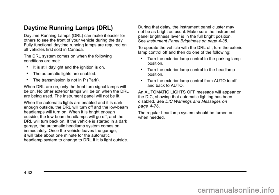 CADILLAC STS 2010 1.G Owners Manual 