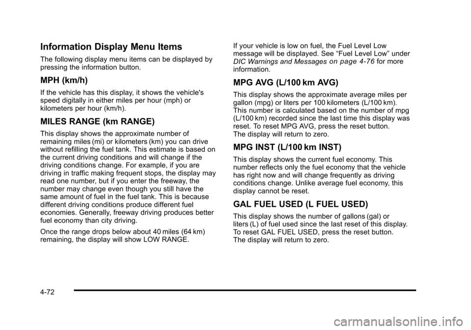 CADILLAC STS 2010 1.G Owners Manual 