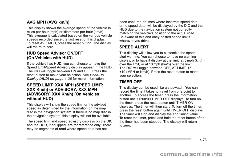 CADILLAC STS 2010 1.G Owners Manual 