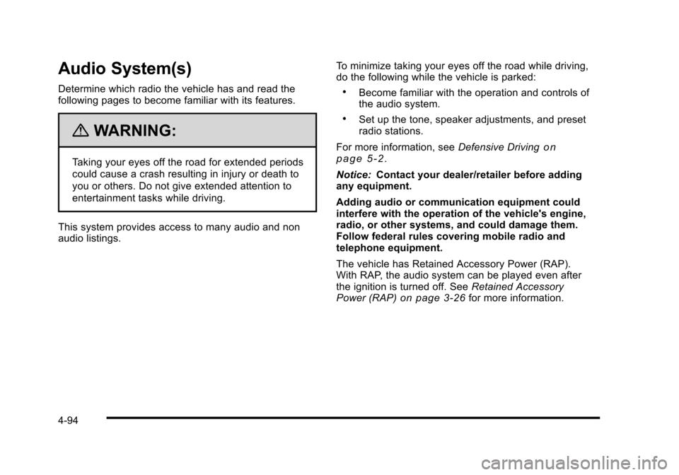 CADILLAC STS 2010 1.G Owners Manual 
