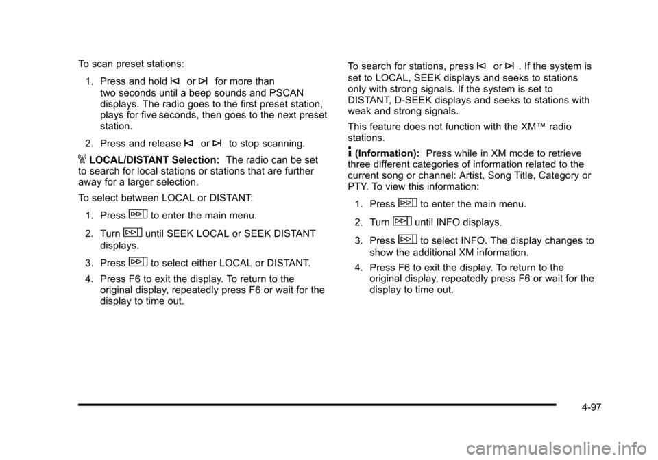 CADILLAC STS 2010 1.G Owners Manual 