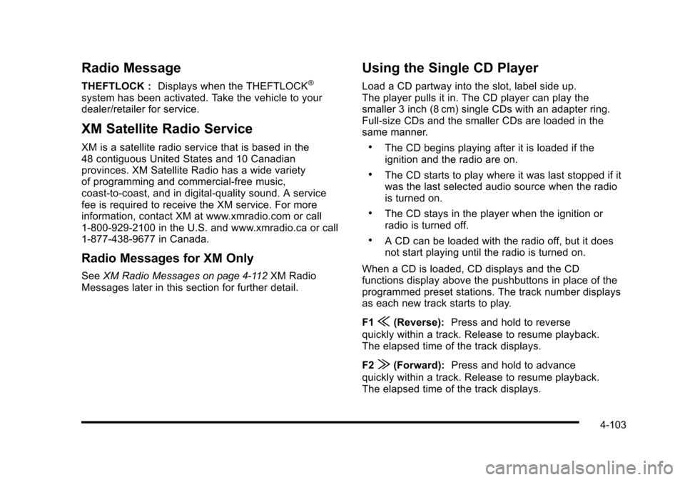 CADILLAC STS 2010 1.G Owners Manual 