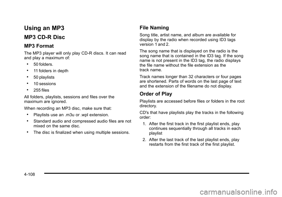 CADILLAC STS 2010 1.G Owners Manual 