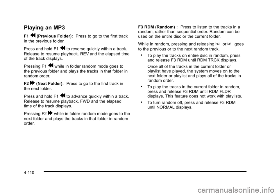 CADILLAC STS 2010 1.G Owners Manual 