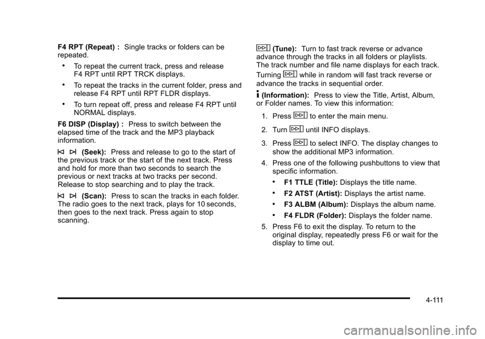 CADILLAC STS 2010 1.G Owners Manual 