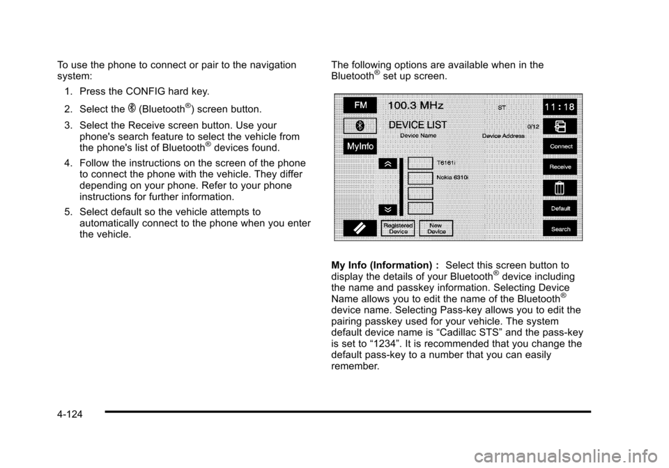 CADILLAC STS 2010 1.G Owners Manual 
