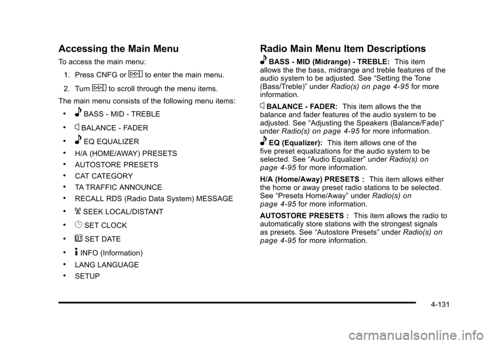 CADILLAC STS 2010 1.G Owners Manual 