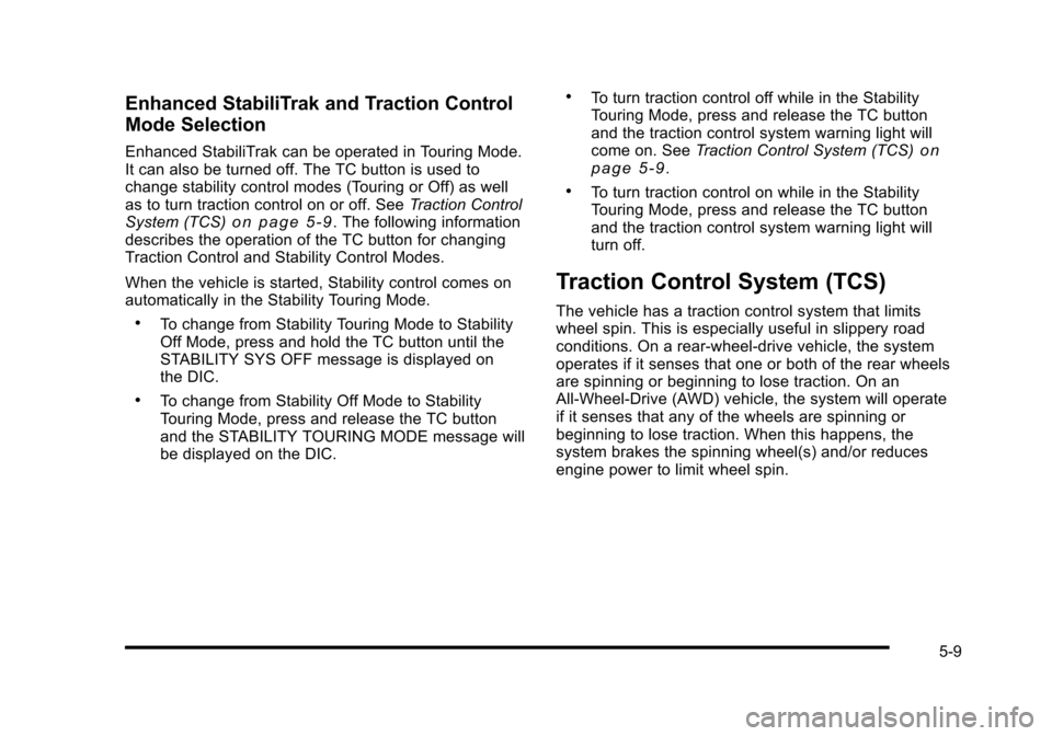 CADILLAC STS 2010 1.G Owners Manual 
