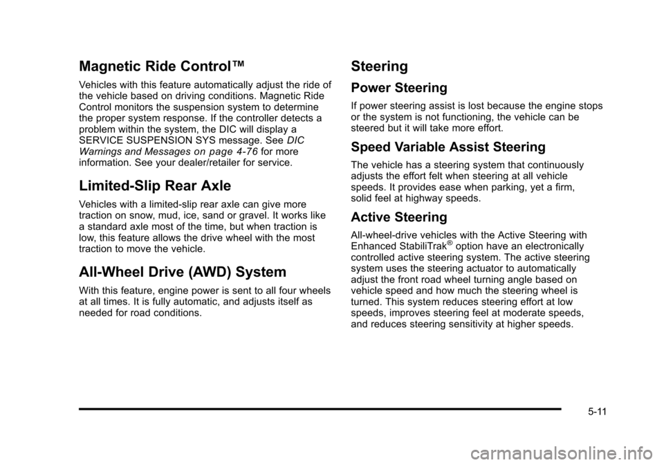 CADILLAC STS 2010 1.G Owners Manual 