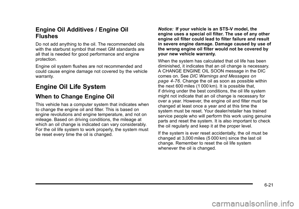 CADILLAC STS 2010 1.G Owners Manual 
