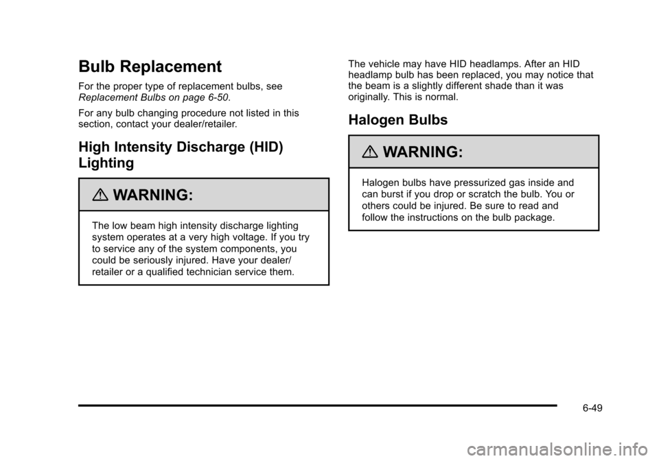 CADILLAC STS 2010 1.G Owners Manual 