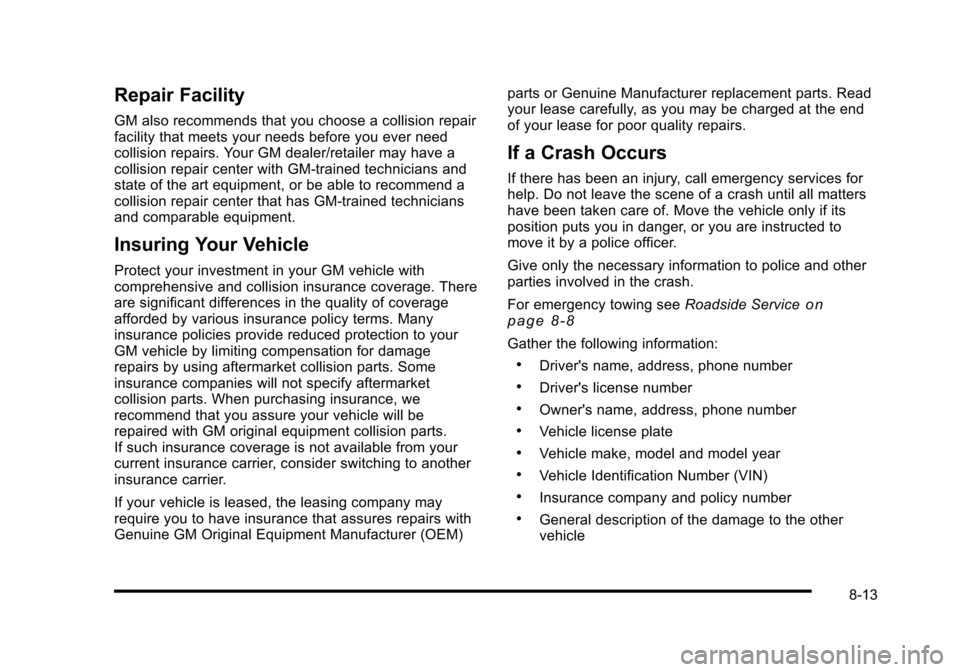CADILLAC STS 2010 1.G Owners Manual 