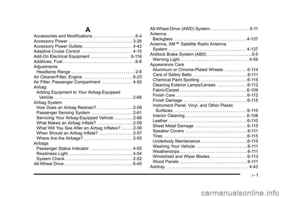 CADILLAC STS 2010 1.G Owners Manual 
