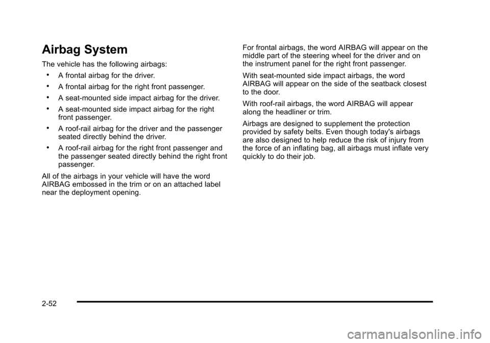 CADILLAC STS 2010 1.G Owners Manual 