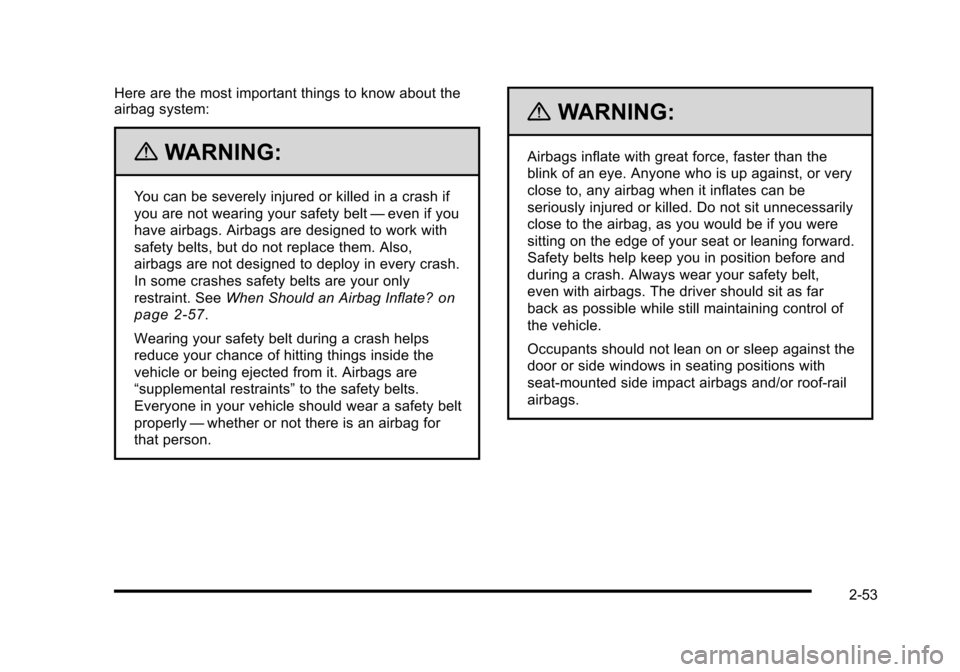CADILLAC STS 2010 1.G Owners Manual 