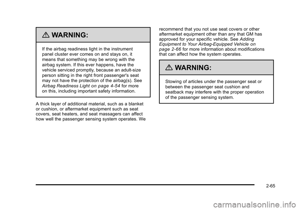 CADILLAC STS 2010 1.G Owners Manual 