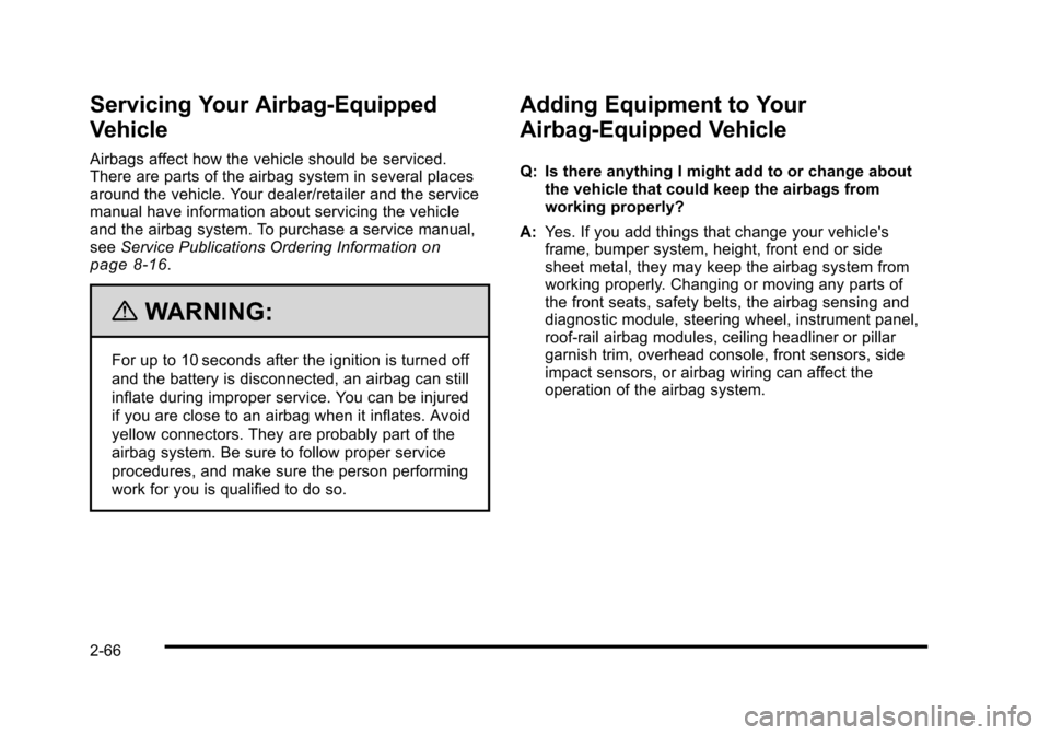 CADILLAC STS 2010 1.G Owners Manual 