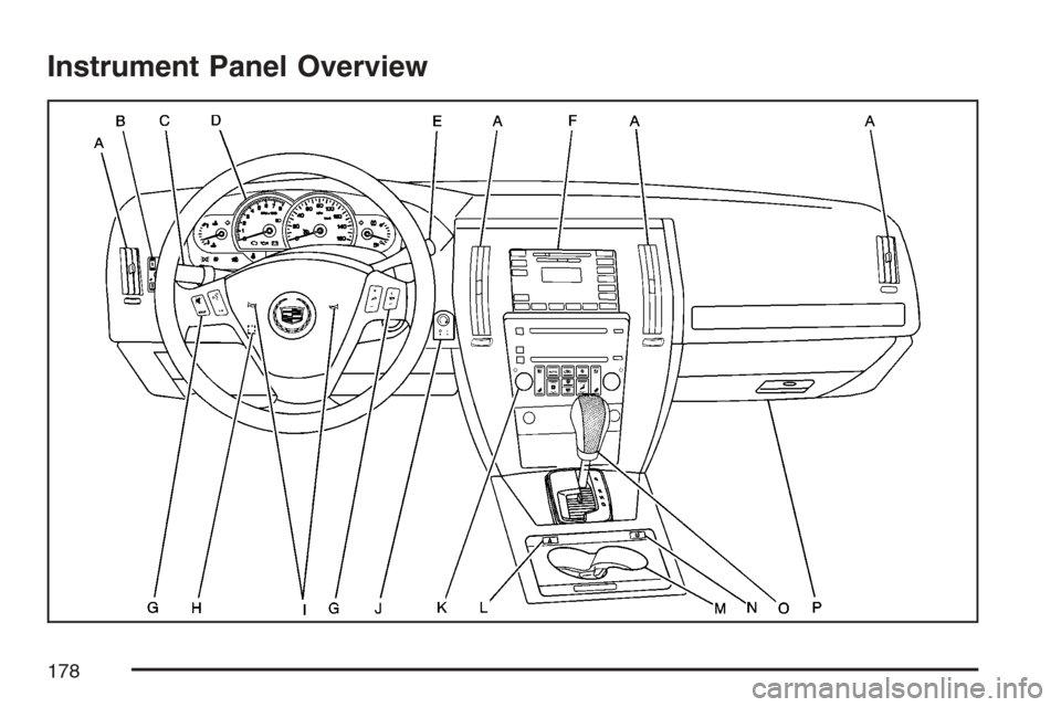 CADILLAC STS V 2007 1.G Owners Manual Instrument Panel Overview
178 