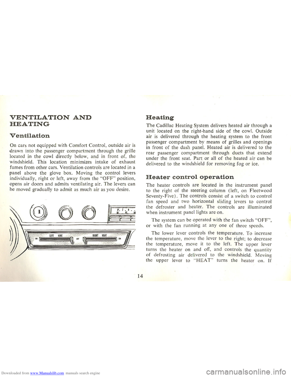 CADILLAC FLEETWOOD 75 1965 1.G Owners Manual Downloaded from www.Manualslib.com manuals search engine   