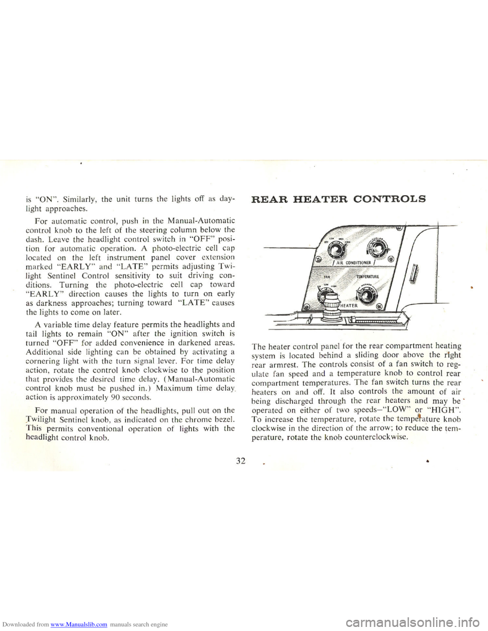 CADILLAC FLEETWOOD 75 1965 1.G Owners Manual Downloaded from www.Manualslib.com manuals search engine   