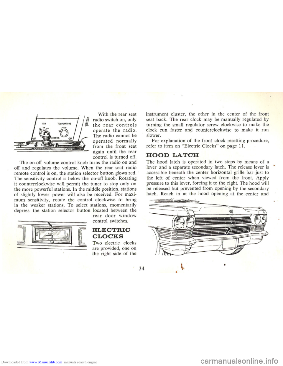 CADILLAC FLEETWOOD 75 1965 1.G Owners Manual Downloaded from www.Manualslib.com manuals search engine   