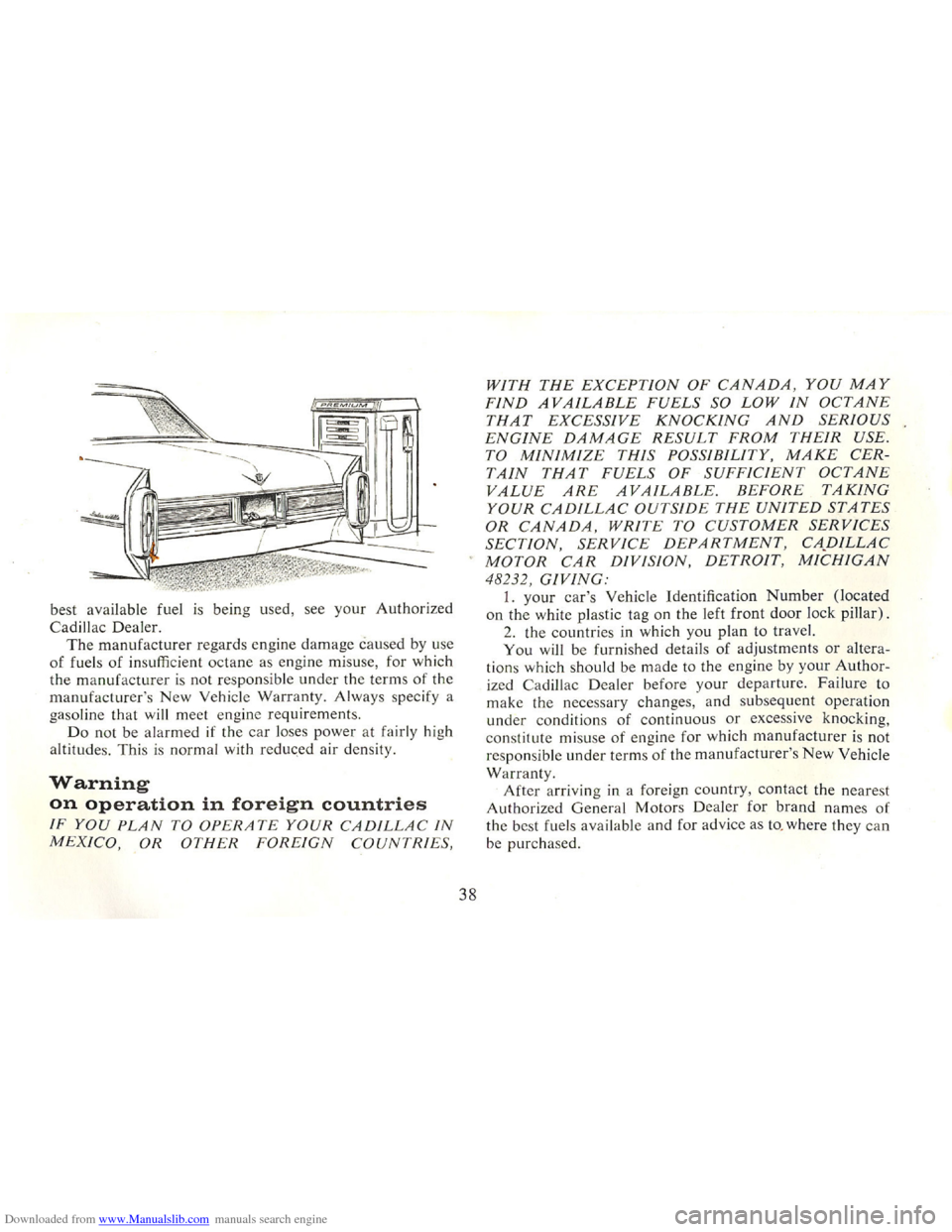 CADILLAC FLEETWOOD 75 1965 1.G Owners Manual Downloaded from www.Manualslib.com manuals search engine   