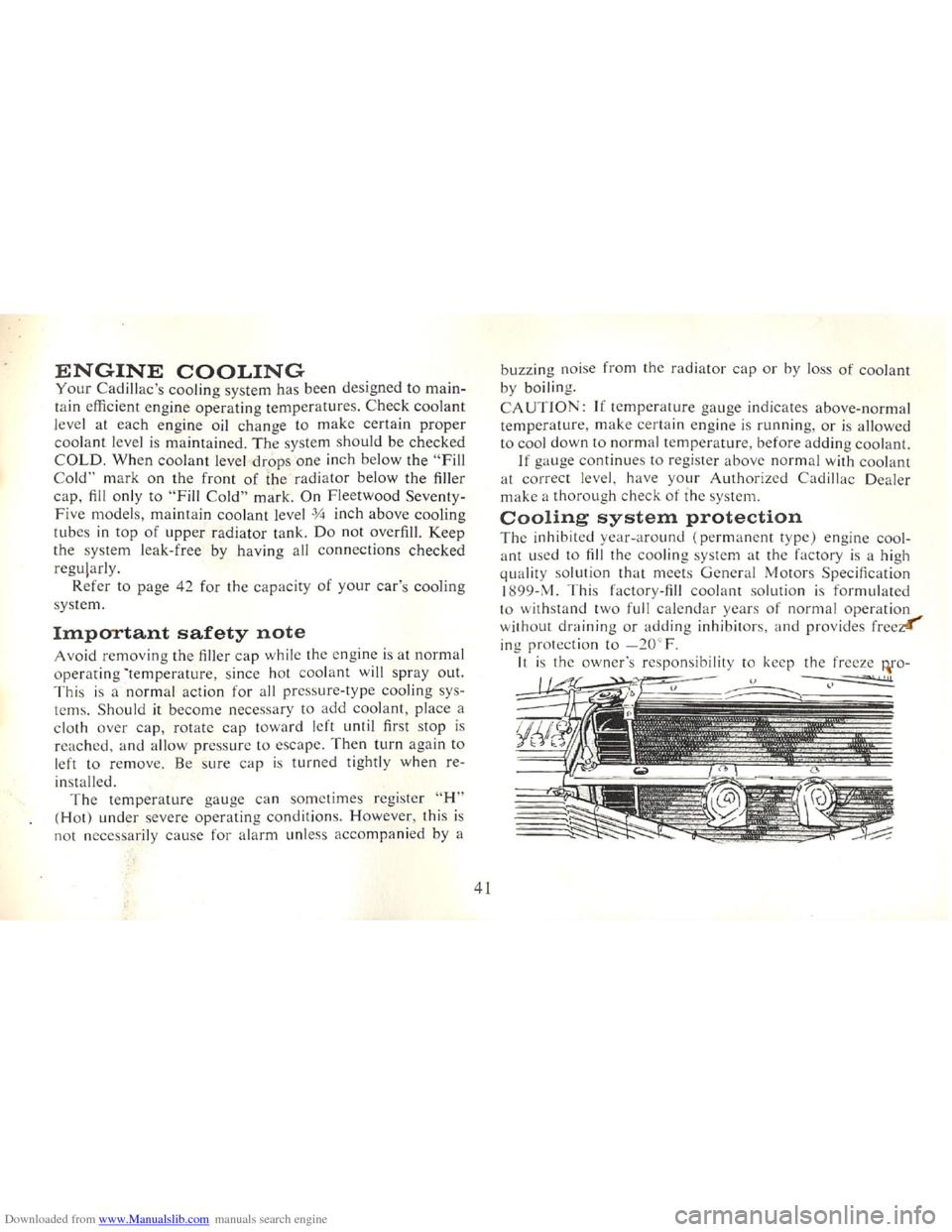 CADILLAC FLEETWOOD 75 1965 1.G Owners Manual Downloaded from www.Manualslib.com manuals search engine   
