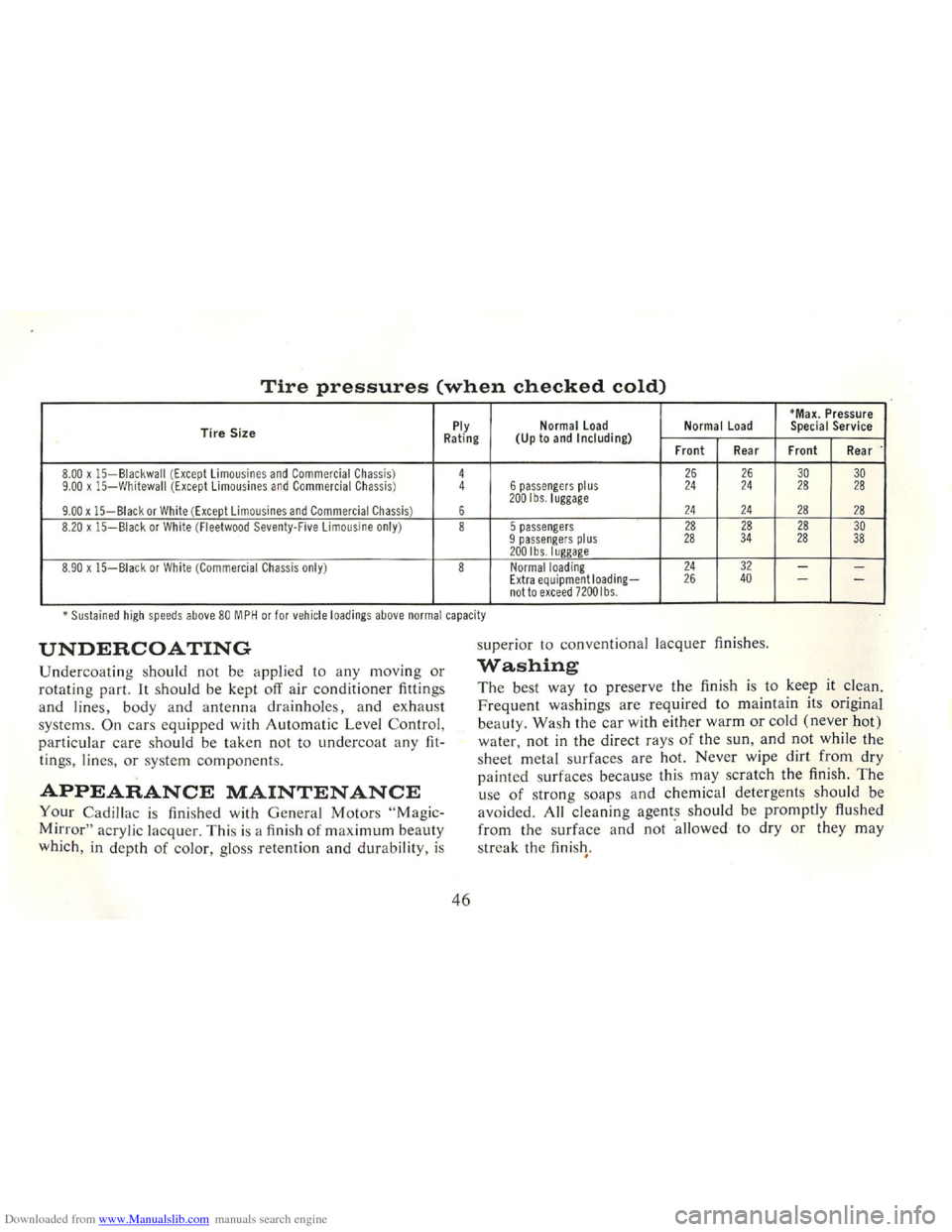 CADILLAC FLEETWOOD 75 1965 1.G Owners Manual Downloaded from www.Manualslib.com manuals search engine   
