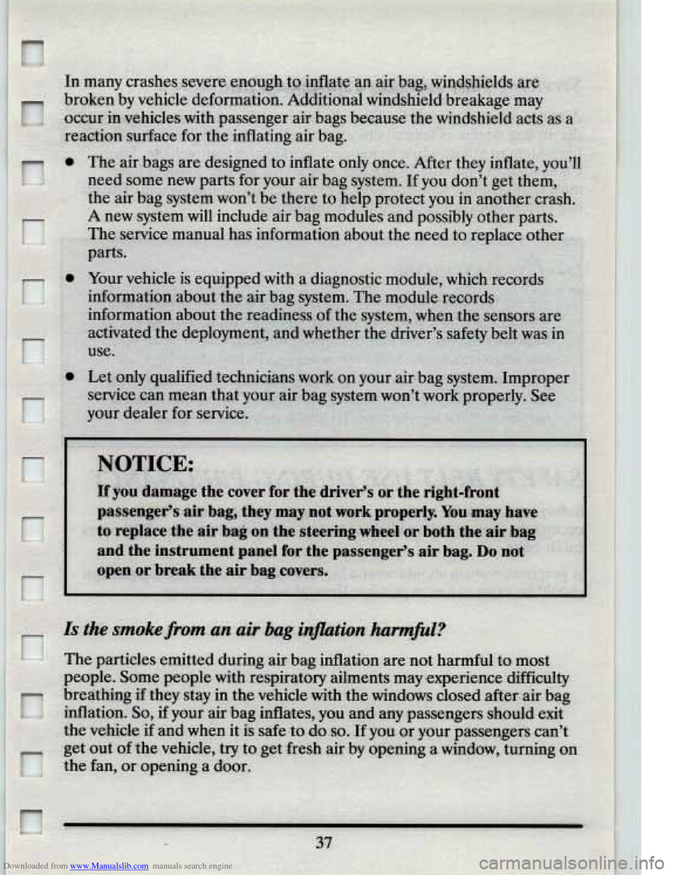 CADILLAC ELDORADO 1994 10.G Owners Manual Downloaded from www.Manualslib.com manuals search engine   