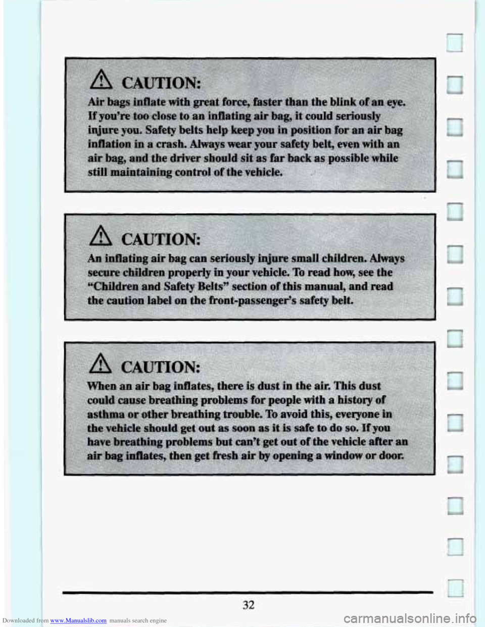 CADILLAC SEVILLE 1994 4.G Owners Manual Downloaded from www.Manualslib.com manuals search engine c 
R 
f 
PI   