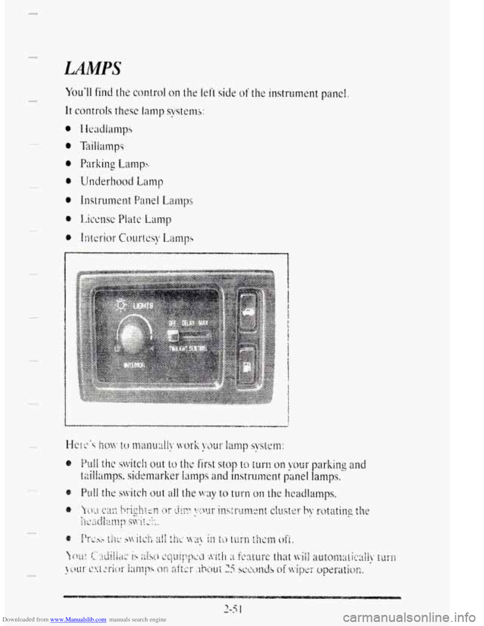 CADILLAC DEVILLE 1995 7.G Owners Manual Downloaded from www.Manualslib.com manuals search engine   