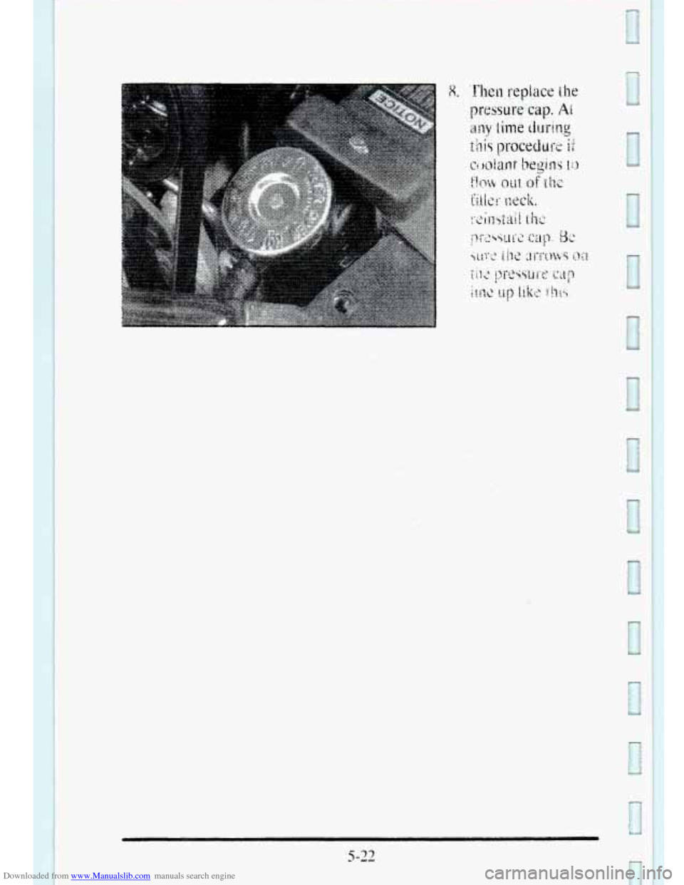 CADILLAC DEVILLE 1995 7.G Owners Manual Downloaded from www.Manualslib.com manuals search engine 8. 
5-22   